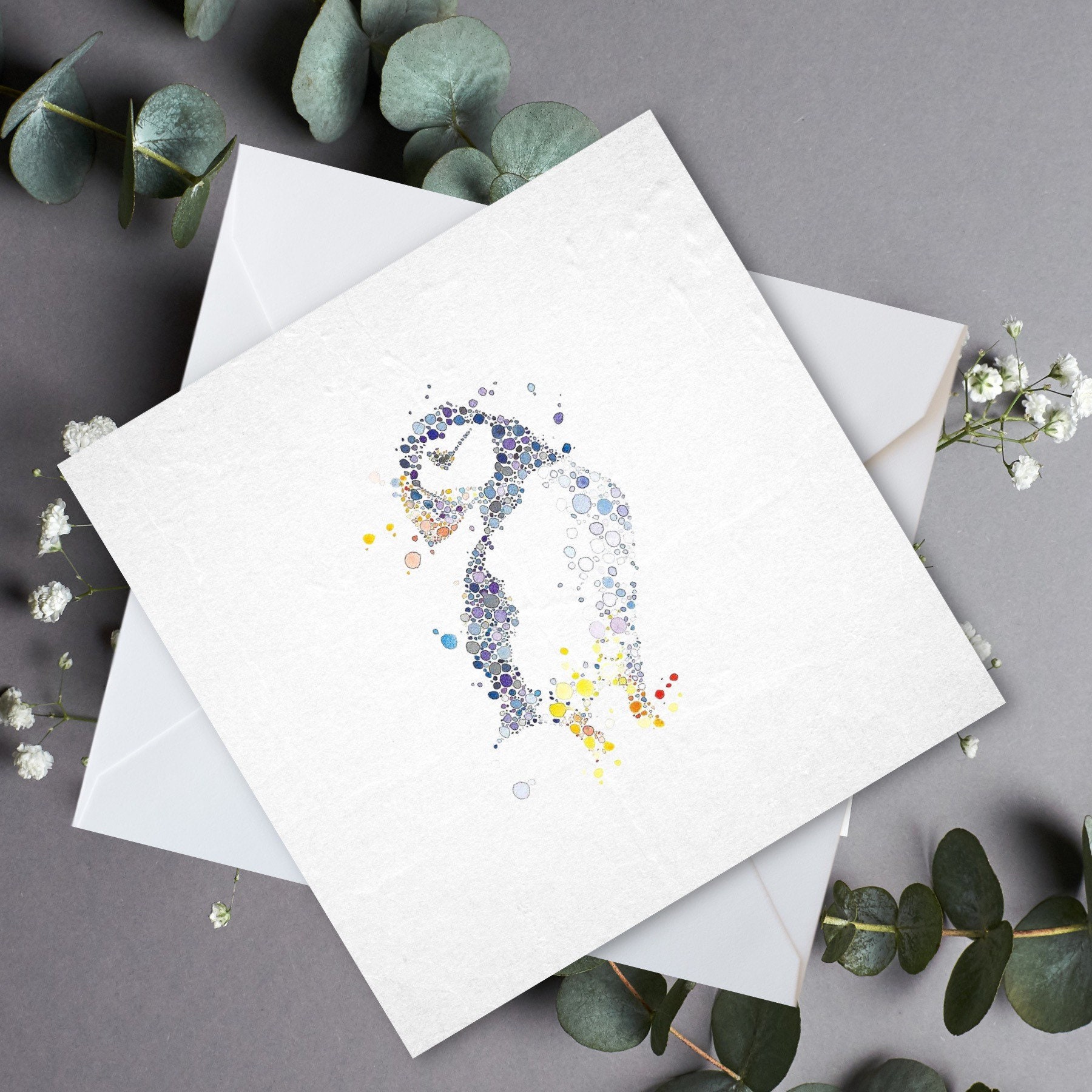 Grid image for Puffin Watercolor Blank Greeting Card - Handmade Coastal Wildlife Stationery, Nature-Inspired Bird Art, Unique Puffin Lover's Card