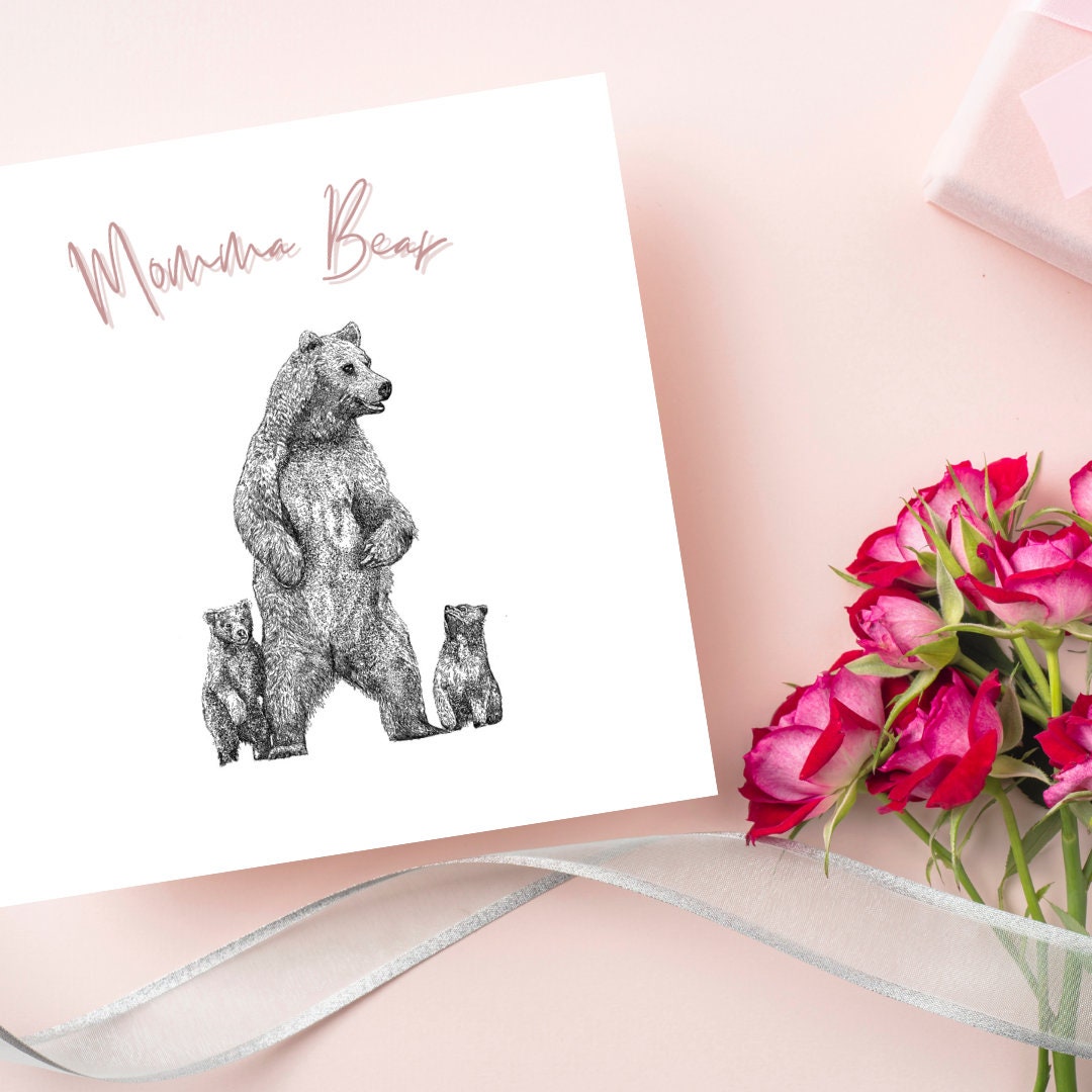 Grid image for Mother Bear Card, Mothers Card, Love Card For Mum, To Mum Card