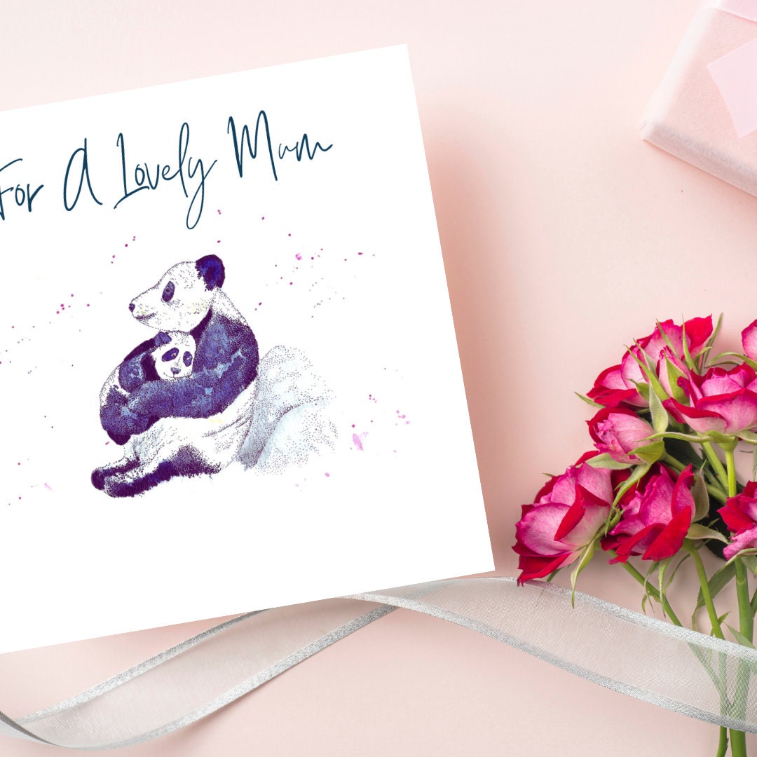 Grid image for A Lovely Mum Panda Card,Mummy Panda Card, Mothers Card, Love Card For Mum, To Mum Card