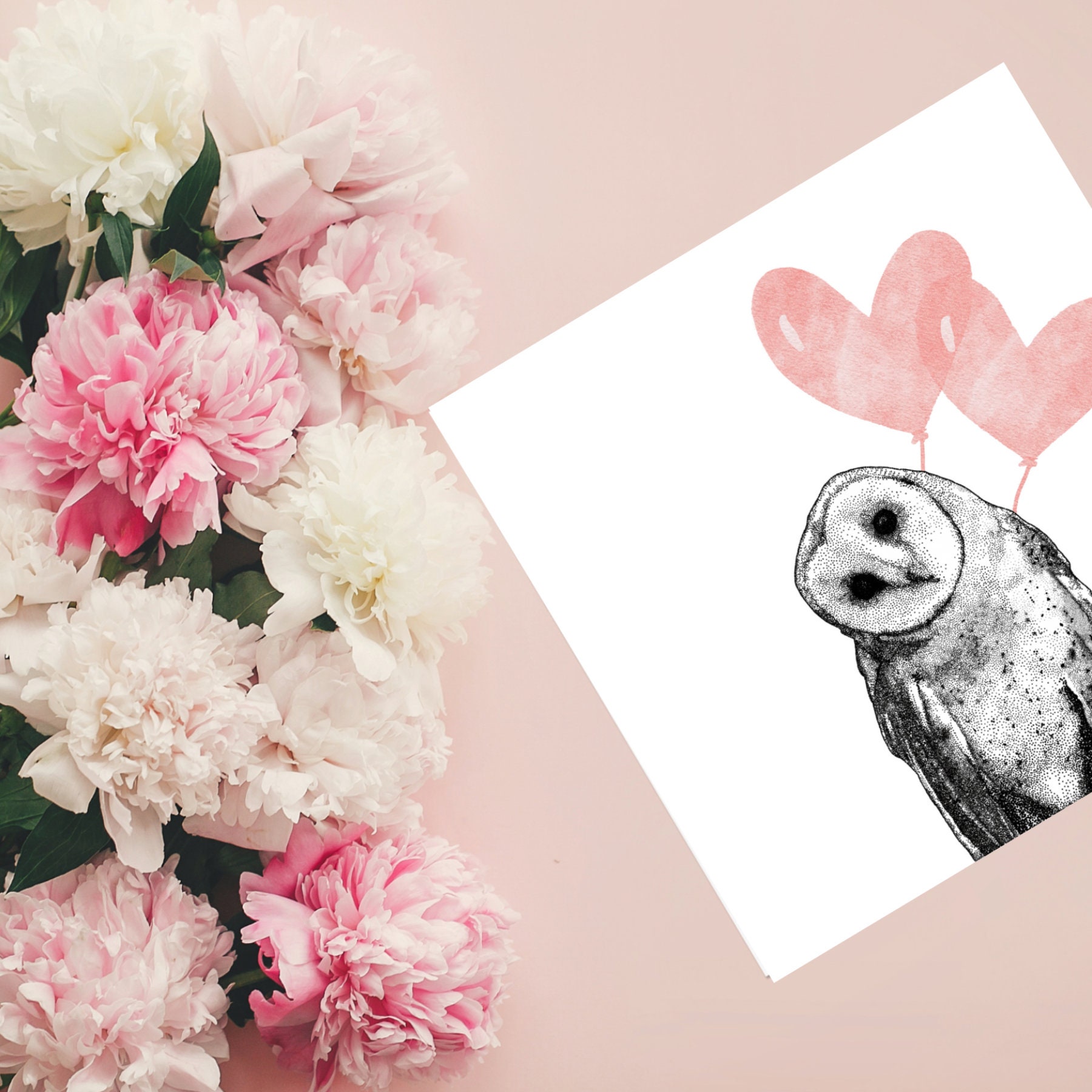 Grid image for Owl Love Heart Card, Valentines Day Card, Card For Husband, Card For Wife, Girlfriend, Boyfriend, Partner, Bird Lover Card
