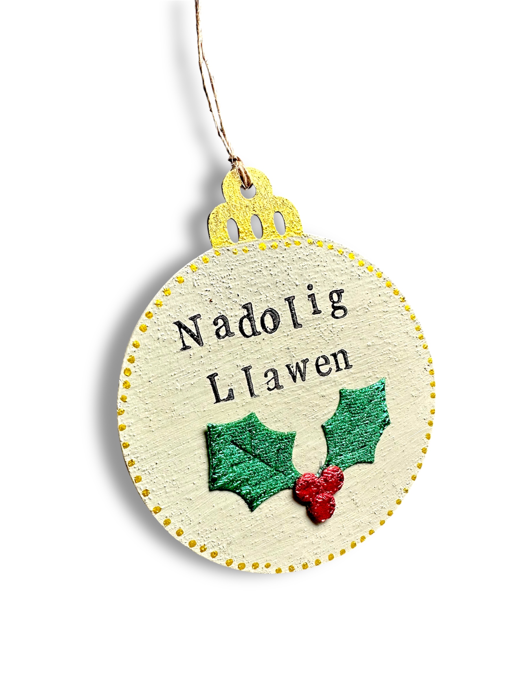 Addurn coeden nadolig Cymraeg - Welsh Christmas tree decoration Image Number 2