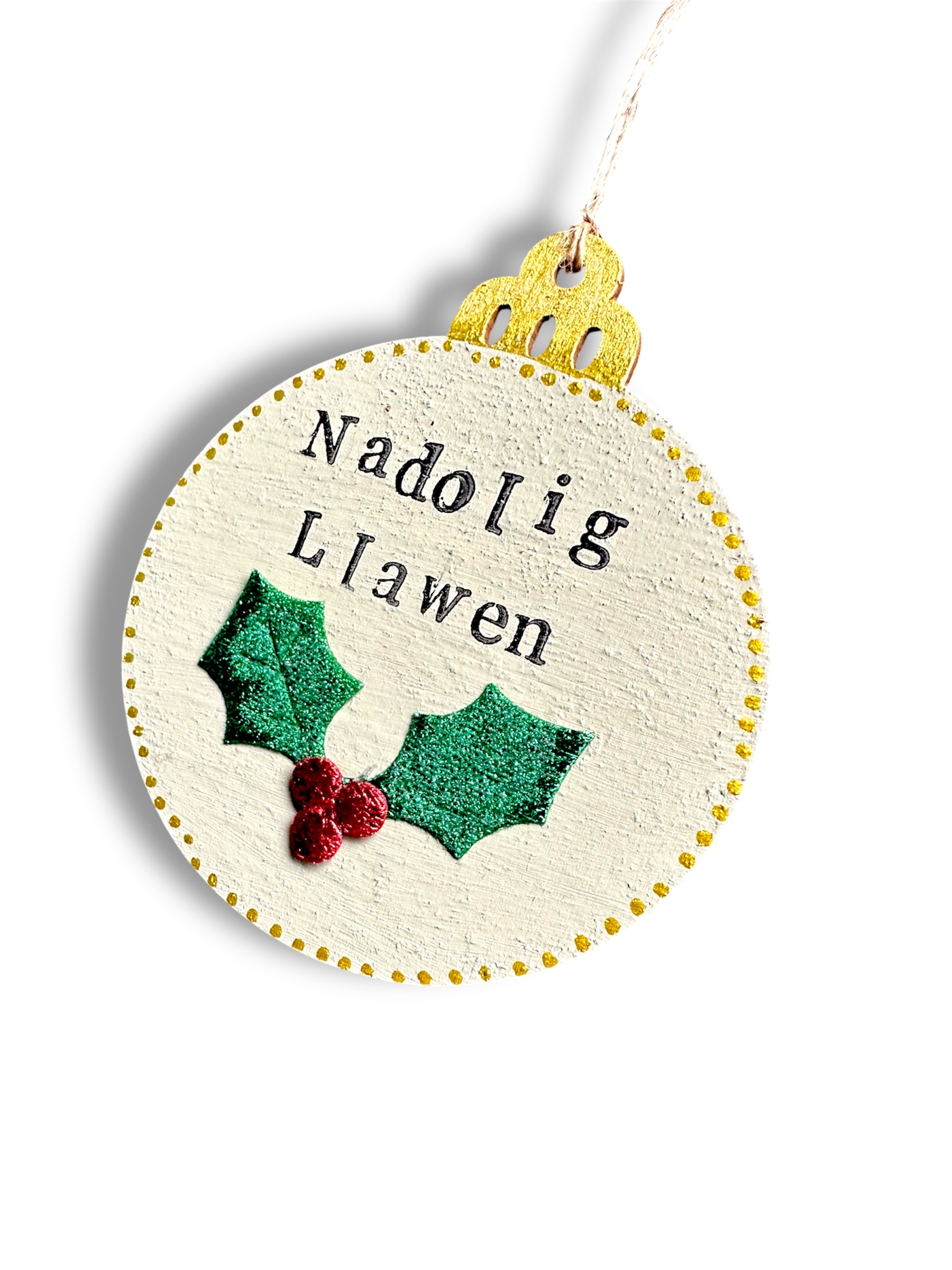 Addurn coeden nadolig Cymraeg - Welsh Christmas tree decoration Image Number 3